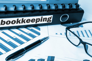 bookkeeping Bookkeeping folder and documents