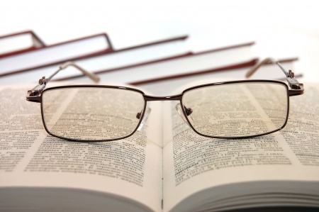 Book with glasses