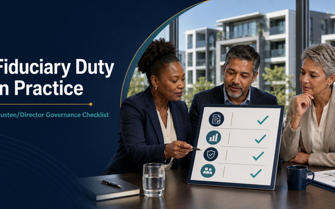 Fiduciary Duty in Practice – Trustee/Director Governance Checklist – Quick Reference